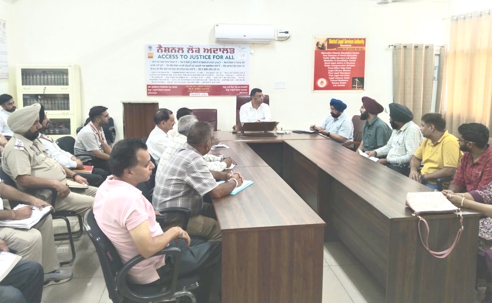 The CJM-cum-Secretary held a meeting with the officials regarding the National Lok Adalat to be held on September 14